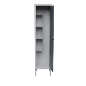 Skolskåp, heldörr med 4-delat bokfack